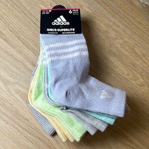 New Girl's Superlit Colorful Adidas Ankle Socks 2y- 5y